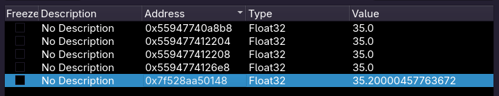 通过 float 搜索定位到真实生命值